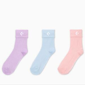 Converse 3-PK Cuffed Star Chevron Anklet Socks